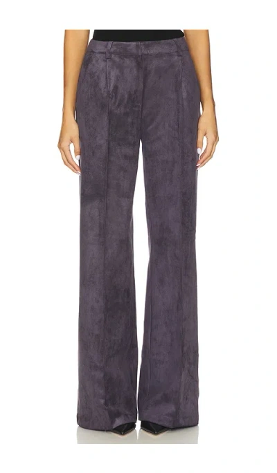 Amanda Uprichard X Revolve Suede Slater Pant In Gray