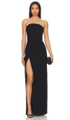 Amanda Uprichard X Revolve Wolfe Gown In 黑色