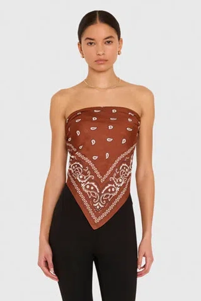 Amanda Uprichard Xl Bandana Scarf In Brown