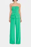 Amanda Uprichard Yadira Jumpsuit In Green In Green