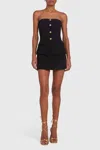 Amanda Uprichard Yadira Skort Romper In Black In Black