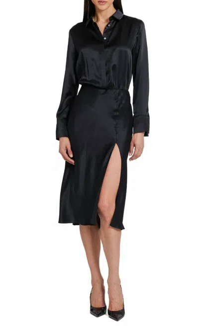 Amanda Uprichard Yael Silk Dress In Black