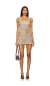 Amanda Uprichard Yorke Skort Romper In Taupe In 灰褐色