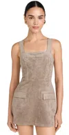 Amanda Uprichard Yorke Skort Romper In Taupe In Taupe