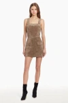 Amanda Uprichard Yorke Skort Romper In Taupe In Taupe