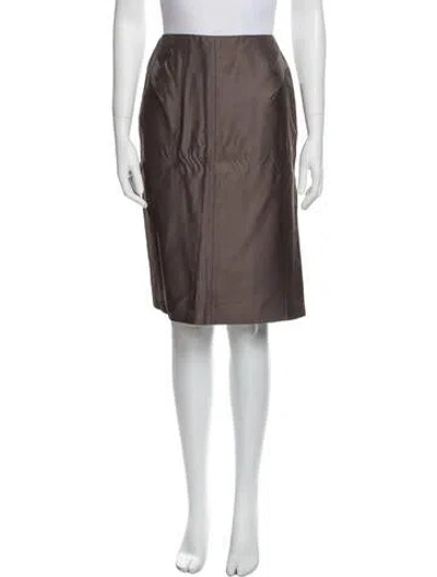 Pre-owned Amanda Wakeley Knee-length Skirt In Brown