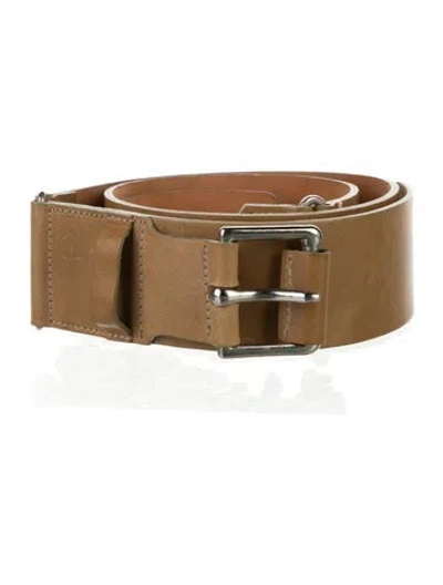 Pre-owned Amanda Wakeley Leather Waist Belt In Brown
