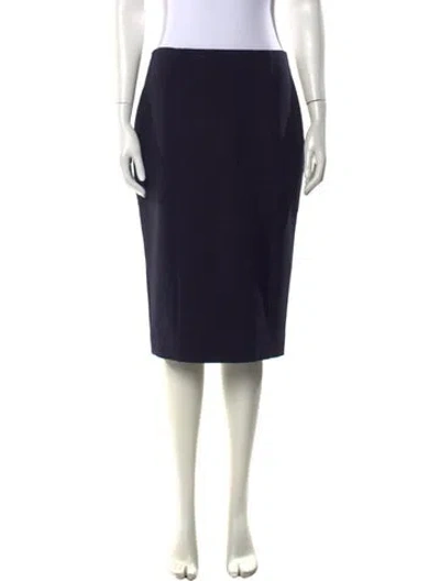 Pre-owned Amanda Wakeley Midi Length Skirt In Blue