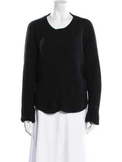 Pre-owned Amanda Wakeley Scoop Neck Sweater In Black