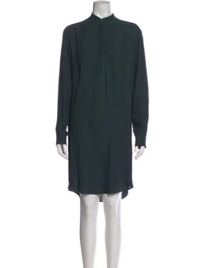 Pre-owned Amanda Wakeley Silk Knee-length Dress In Green