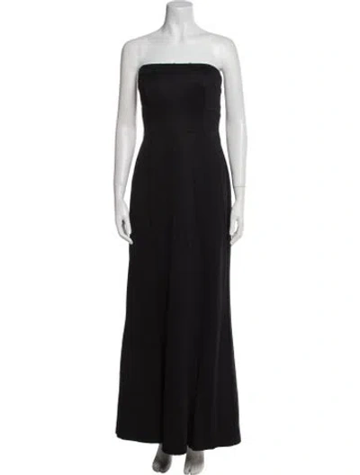 Pre-owned Amanda Wakeley Strapless Long Dress In Black