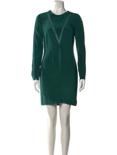 Pre-owned Amanda Wakeley V-neck Mini Dress In Green