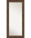 Amanti Art Elegant Brushed Honey Framed Floor/leaner Full Length Mirror, 28.75" X 64.75" In Bronze