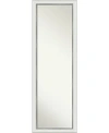 Amanti Art Eva Silver-tone On The Door Full Length Mirror, 17.12" X 51.12" In White