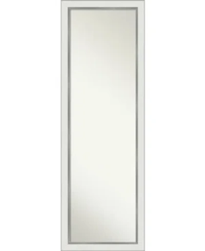 Amanti Art Eva Silver-tone On The Door Full Length Mirror, 17.12" X 51.12" In White