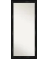 Amanti Art Elegant Brushed Honey Framed Floor/leaner Full Length Mirror, 28.75" X 64.75" In Black