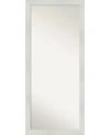 Amanti Art Elegant Brushed Honey Framed Floor/leaner Full Length Mirror, 28.75" X 64.75" In White