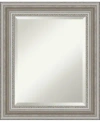Amanti Art Parlor Silver-tone Framed Bathroom Vanity Wall Mirror, 21.5" X 25.50" In Silver