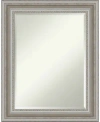 Amanti Art Parlor Silver-tone Framed Bathroom Vanity Wall Mirror, 23.5" X 29.50" In Silver