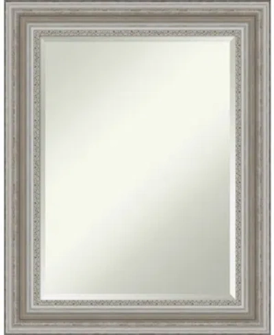 Amanti Art Parlor Silver-tone Framed Bathroom Vanity Wall Mirror, 23.5" X 29.50"