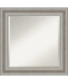 Amanti Art Parlor Silver-tone Framed Bathroom Vanity Wall Mirror, 25.5" X 25.50" In Silver