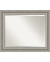 Amanti Art Parlor Silver-tone Framed Bathroom Vanity Wall Mirror, 33.5" X 27.50" In Silver