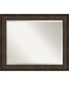 Amanti Art Ridge Framed Bathroom Vanity Wall Mirror, 33.5" X 27.50" In Bronze