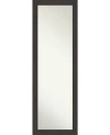 Amanti Art Rustic Plank On The Door Full Length Mirror, 17.25" X 51.25" In Dark Brown