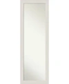 Amanti Art Rustic Plank On The Door Full Length Mirror, 17.38" X 51.38" In White