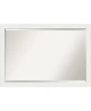 Amanti Art Vanity Framed Bathroom Vanity Wall Mirror, 39.38" X 27.38" In White