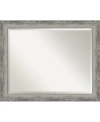 Amanti Art Waveline Silver-tone Framed Bathroom Vanity Wall Mirror, 24.38" X 24.38" In Silver