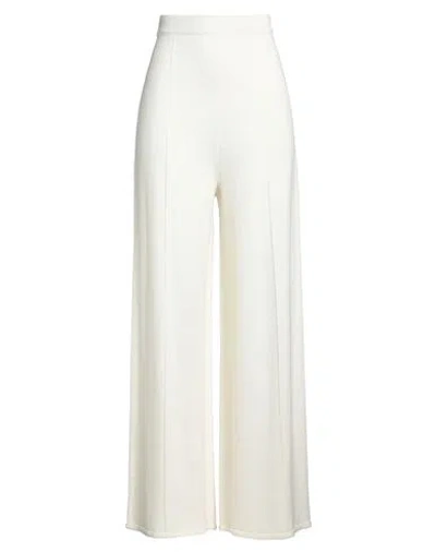A.manto A. Mantó Woman Pants Ivory Size L Merino Wool In White