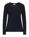 A.manto A. Mantó Woman Sweater Navy Size Xl Merino Wool In Navy Blue