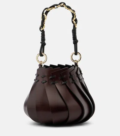 Amanu Burundi Mini Leather Bucket Bag In Brown