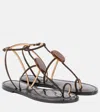 Amanu Cairo Leather Sandals In Brown