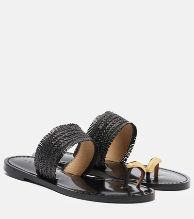 Amanu Kiwayu Braided Leather Sandals In Multi