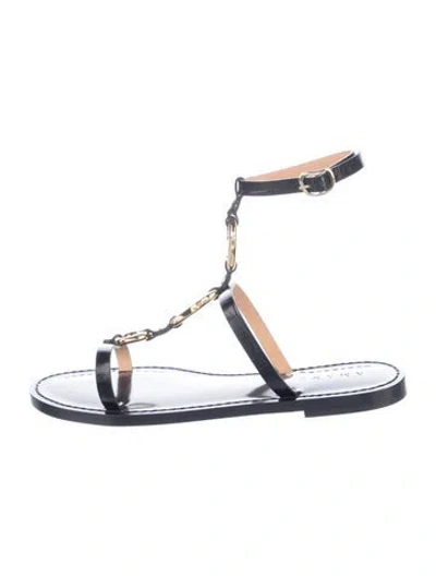 Pre-owned Amanu Leather Sandals In Blue