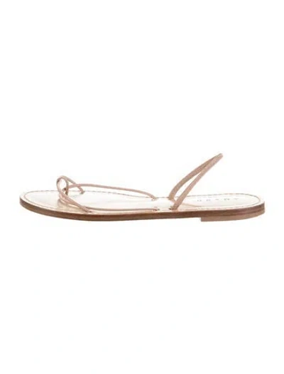Pre-owned Amanu Leather Sandals In Brown