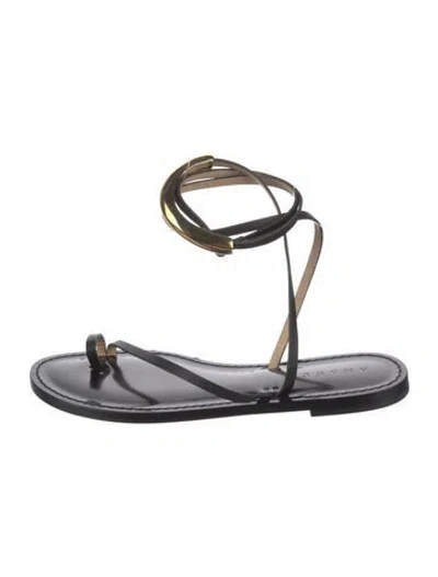 Pre-owned Amanu Leather Sandals In Multicolor
