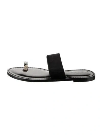 Pre-owned Amanu Leather Sandals In Silver