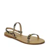 Amanu The Muthaiga Python Leather Sandals In Stone Python