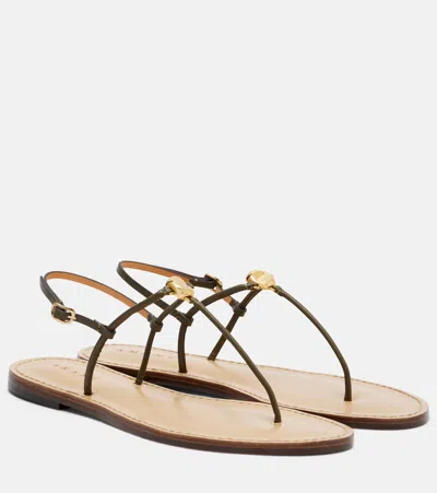 Amanu Naivasha Leather Thong Sandals In Multi
