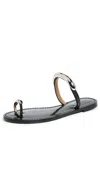 Amanu The Samburu Leather Sandals In Black