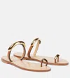 Amanu Exclusive Samburu 24k Gold-plated Leather Sandals In Gold