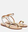Amanu Senegal Leather Sandals In Neutral