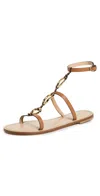 Amanu The Bazaruto Leather Sandals In Cognac 210