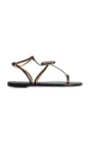 Amanu The Cairo Leather Sandals In Brown