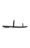 Amanu The Kibera Leather Sandals In Black