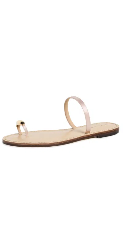 Amanu The Kibera Satin Sandals Blush 260 In Gold