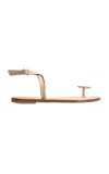 Amanu The Kigali Leather Sandals In Nude
